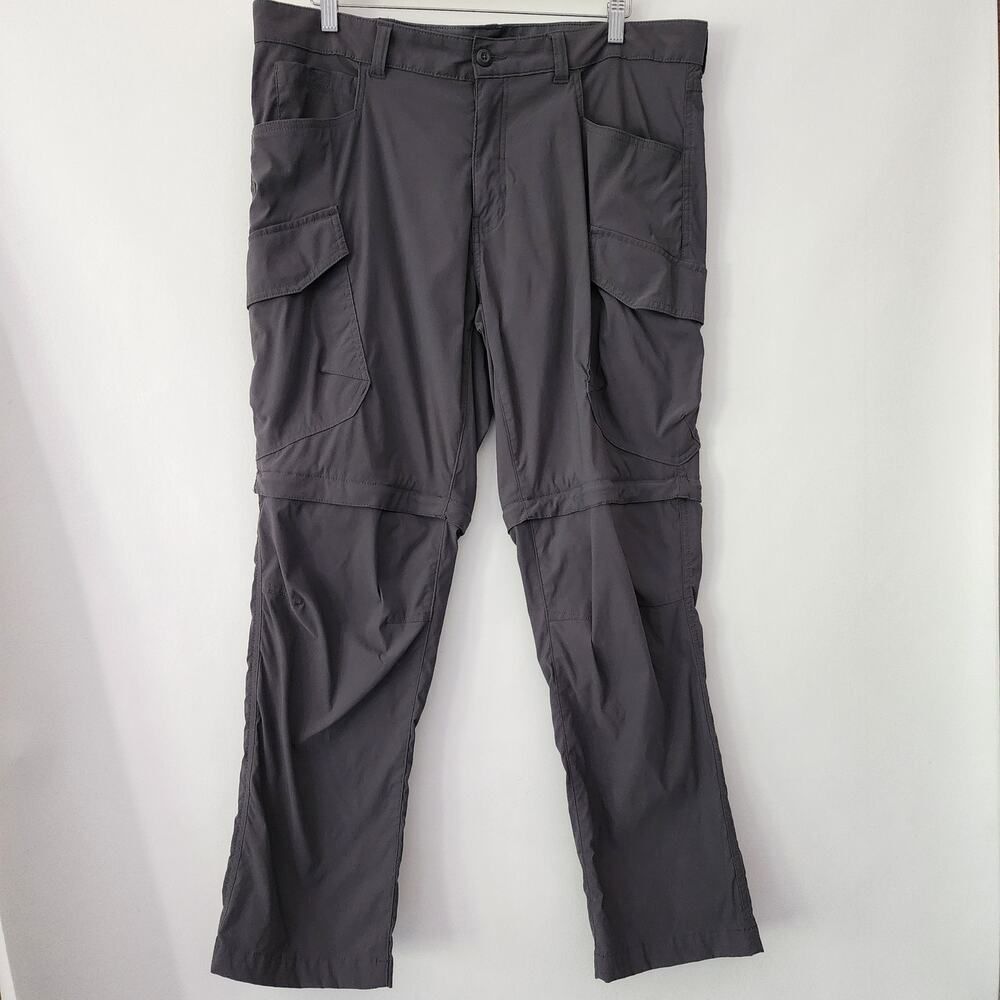 Eddie Bauer gray convertible hiking outdoor pants mens size 38x30‎